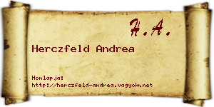 Herczfeld Andrea névjegykártya